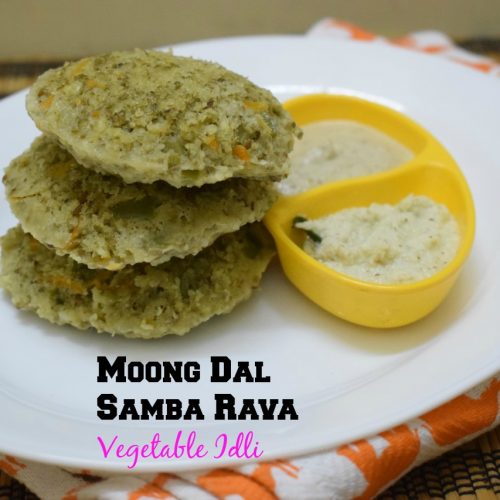 Moong Dal Samba Rava Vegetable Idli