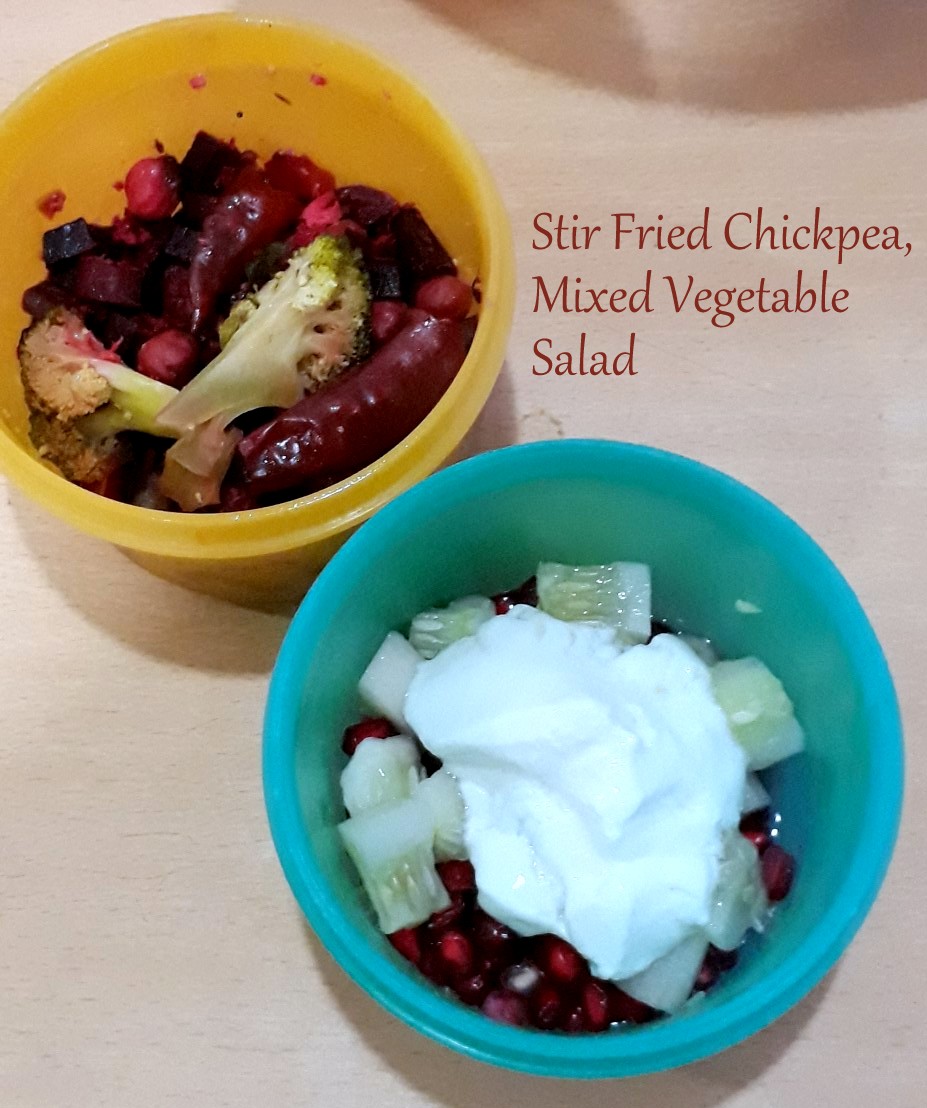 Stir Fried Chickpea, Mixed Vegetable Salad