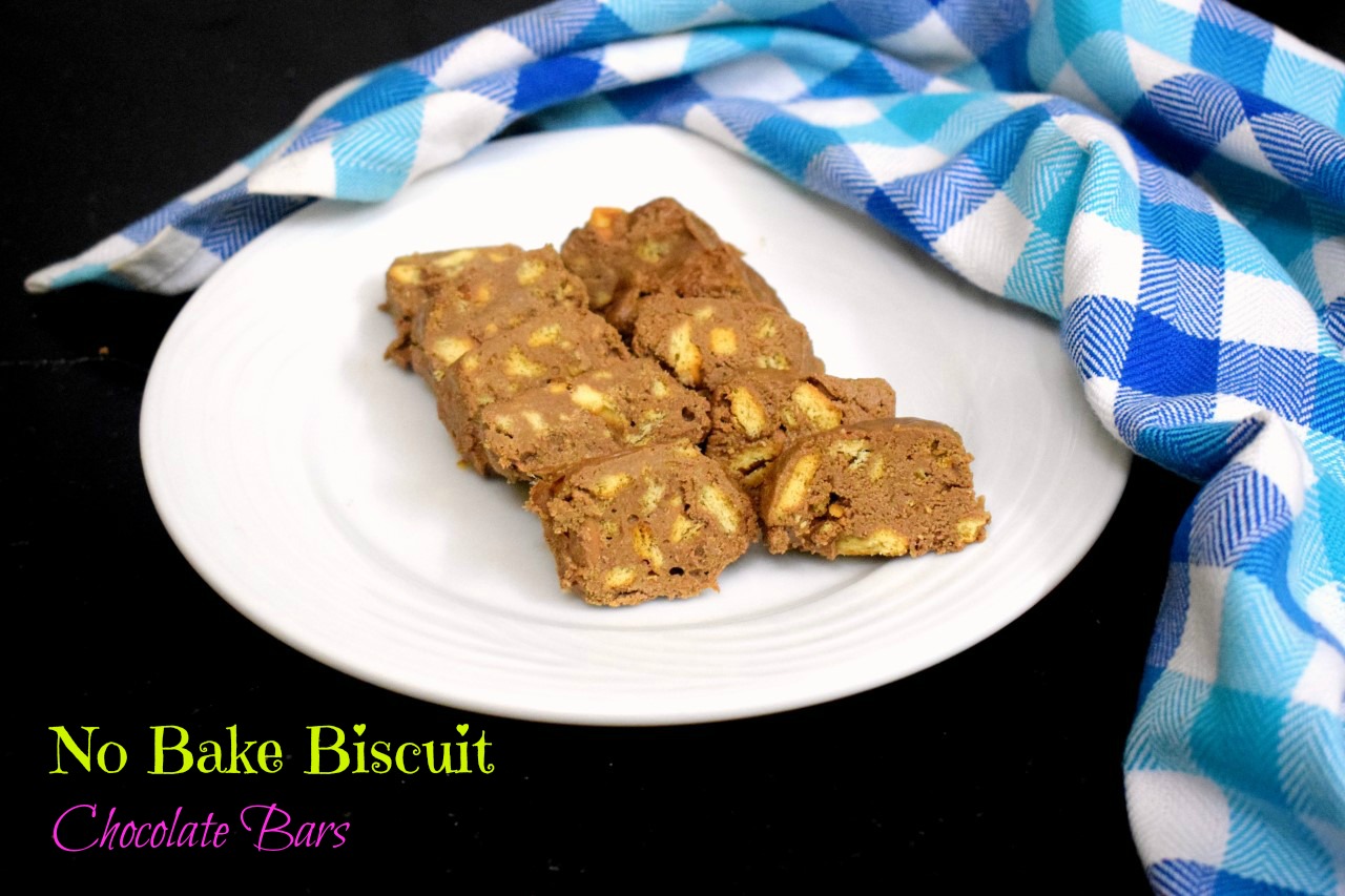 No Bake Biscuit Chocolate Bars