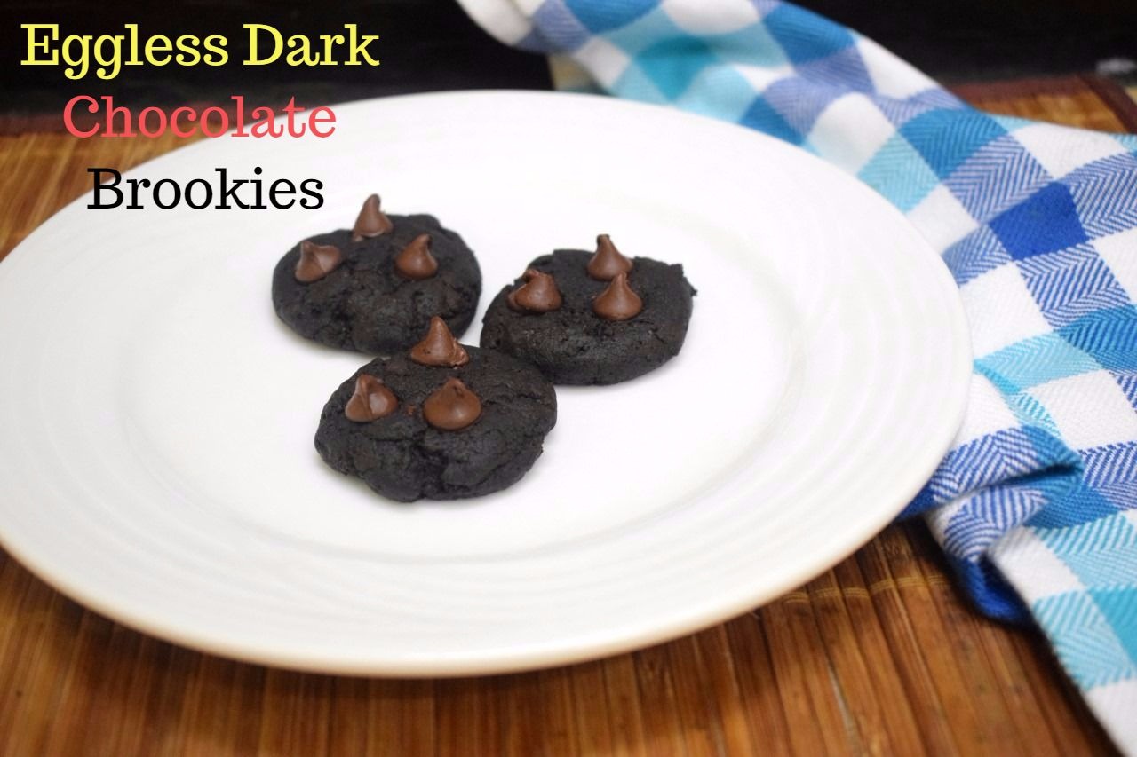 Eggless Dark Chocolate Brookies