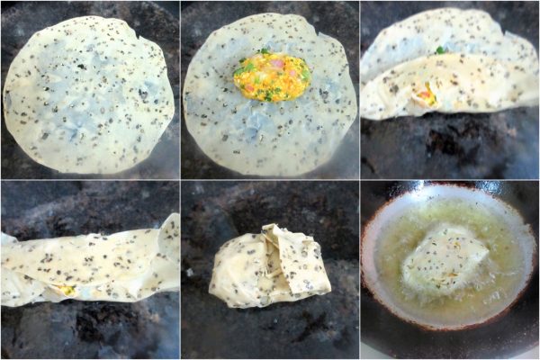 Making Raja's Raja Kebab | How to make stuffed Papad Rolls