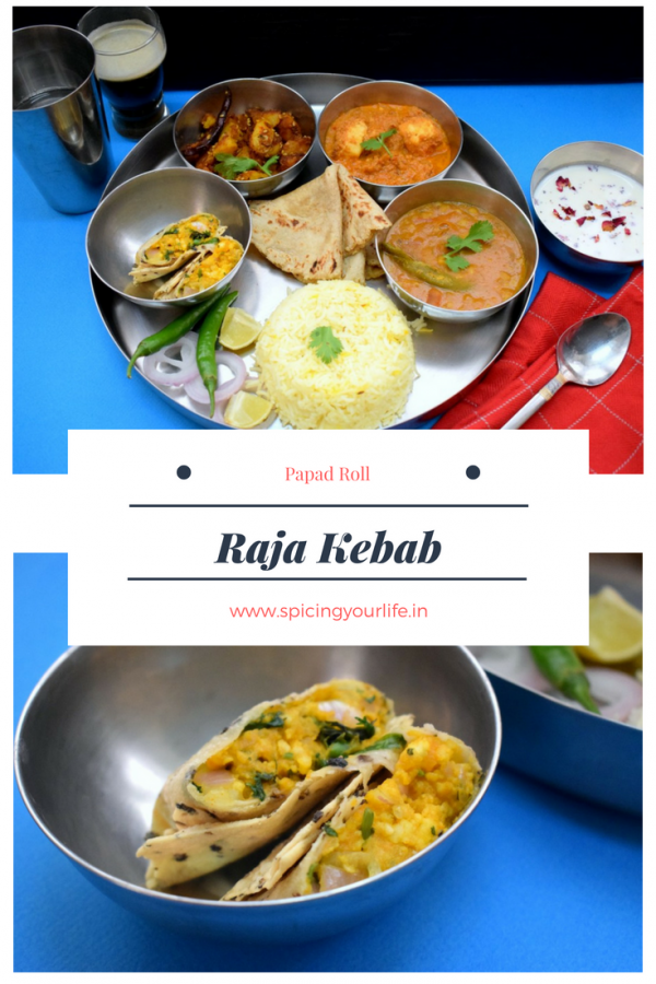 Make Raja Raja Kebab | How to make stuffed Papad Rolls