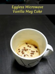 Eggless Microwave Vanilla Mug Cake