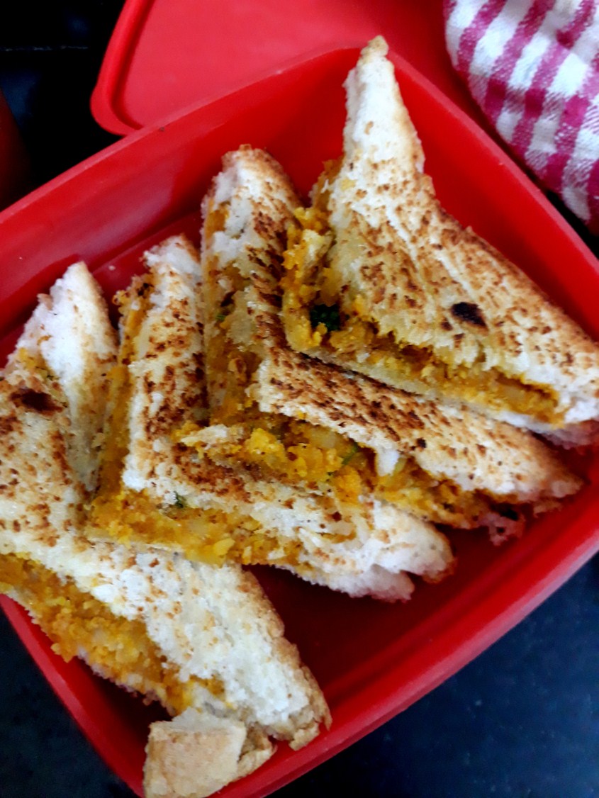 Cauliflower Aloo Tawa Toast Cauliflower Aloo Tawa Toast