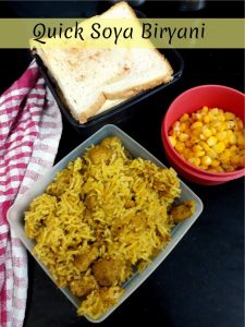 Quick Soya Biryani