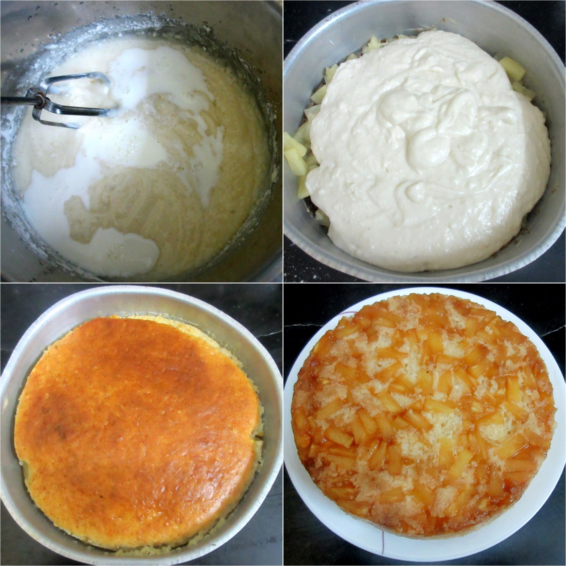 How to make Eggless Pineapple Upside Down Cake 3 How to make Eggless Pineapple Upside Down Cake 3