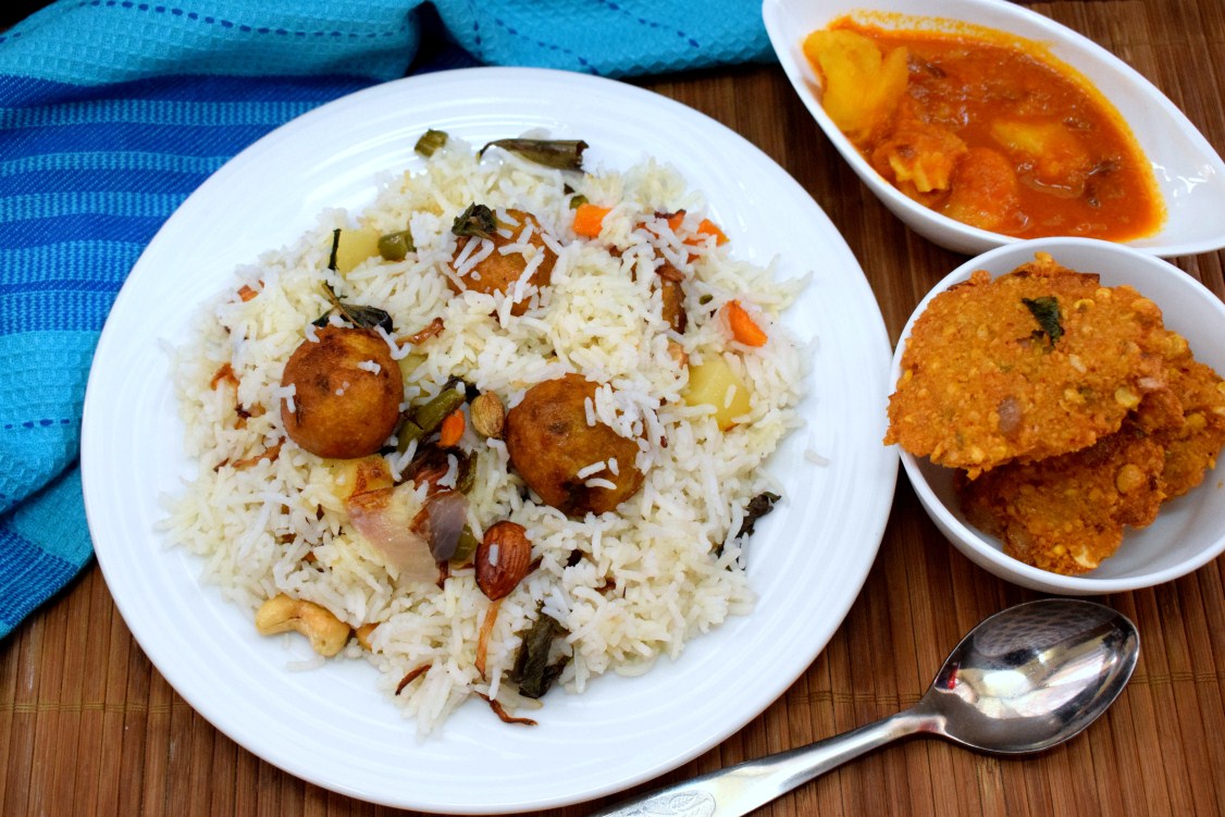 Zafrani Vegetable Kofta Pulao