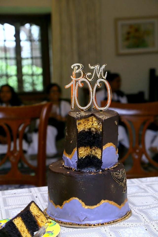 BM#100 Cake Sliced
