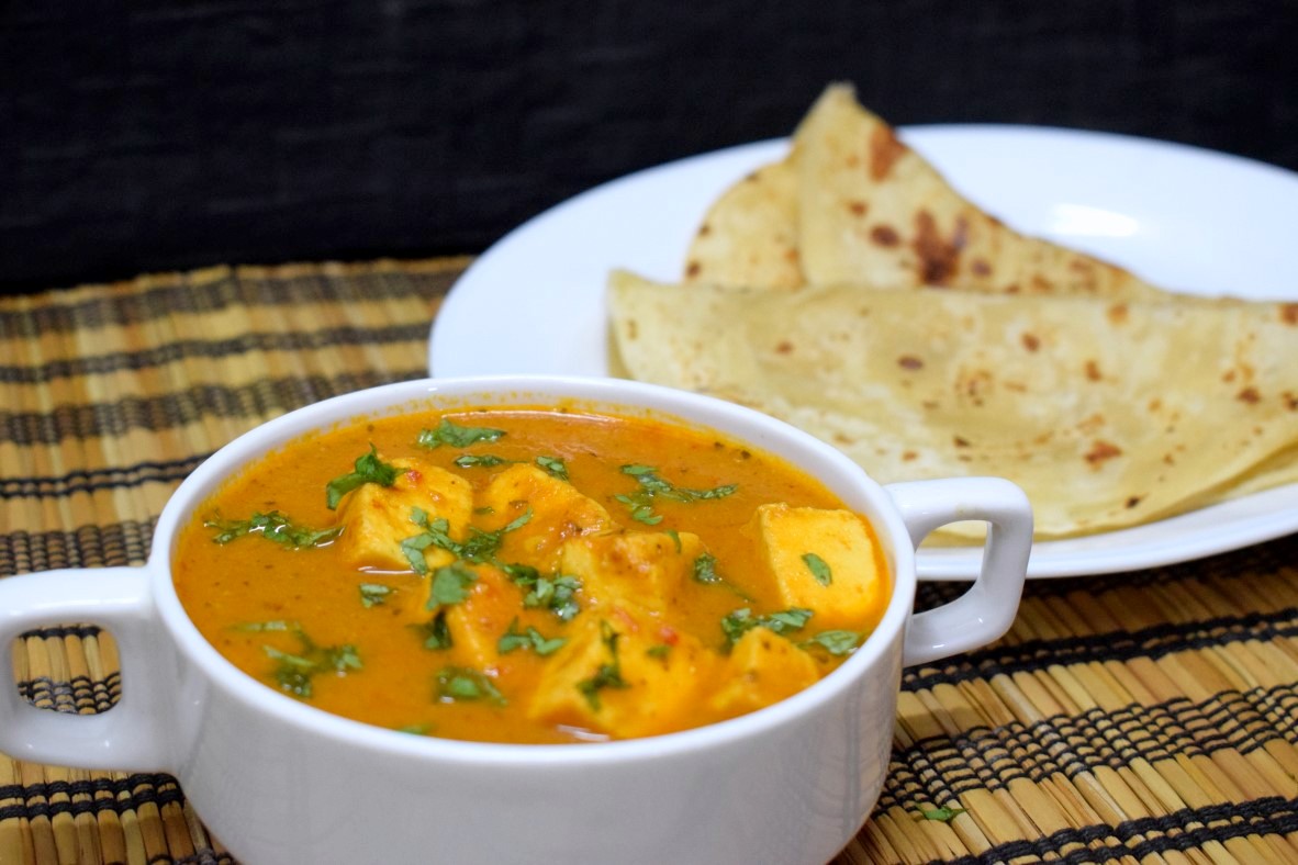 Paneer in Roasted Capsicum Sauce