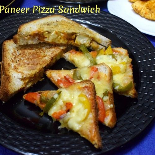 Grilled Paneer Pizza Sandwich