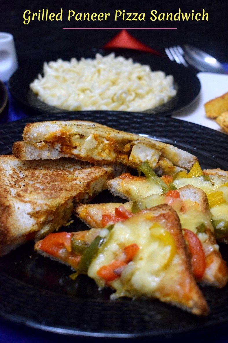 How to make Grilled Paneer Pizza Sandwich How to make Grilled Paneer Pizza Sandwich