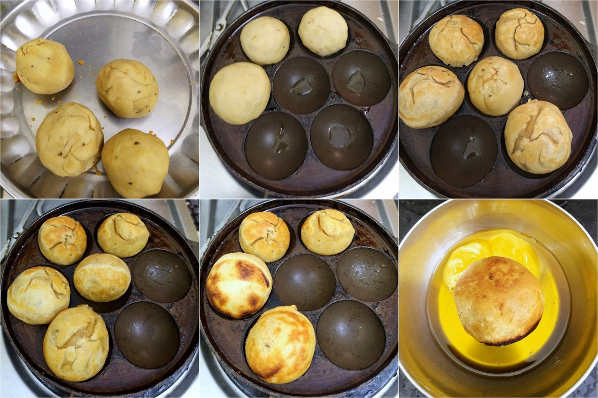 How to make Litti in a Paniyaram Pan