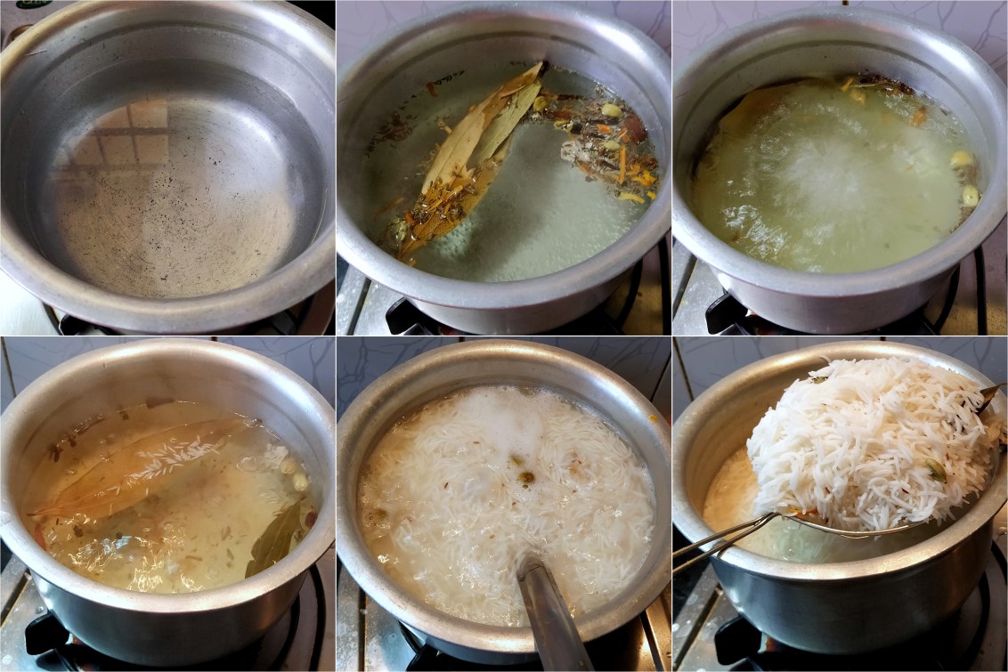 Cooking the Rice for Biryani