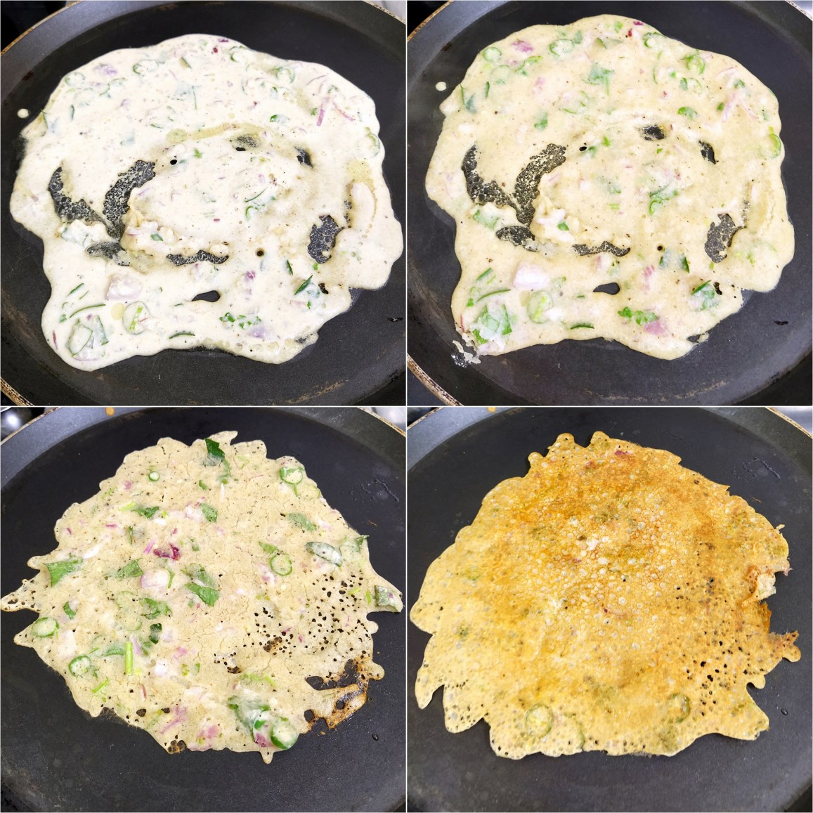 How to make Oats Instant Onion Dosa 3