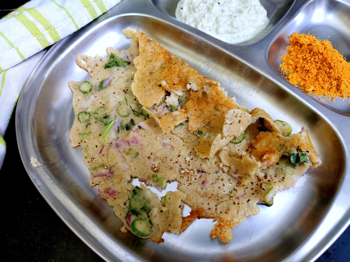 Instant Oats Onion Dosa