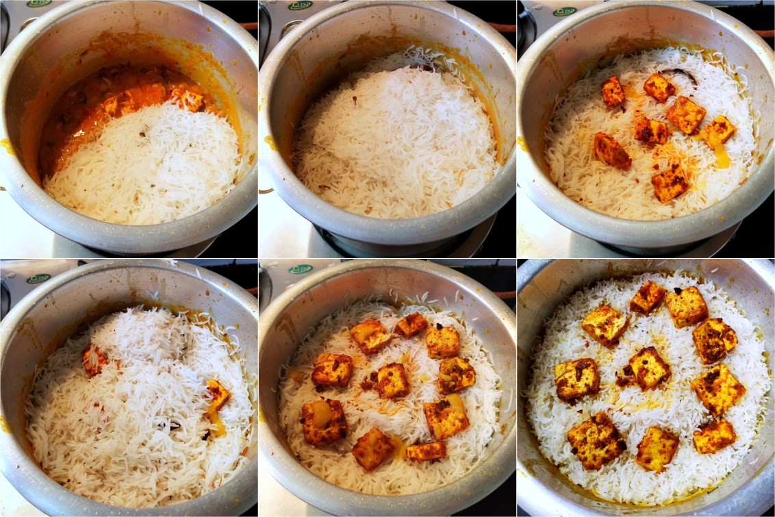 Making Paneer Dum Biryani 1