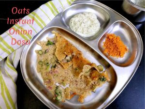 Oats Instant Onion Dosa