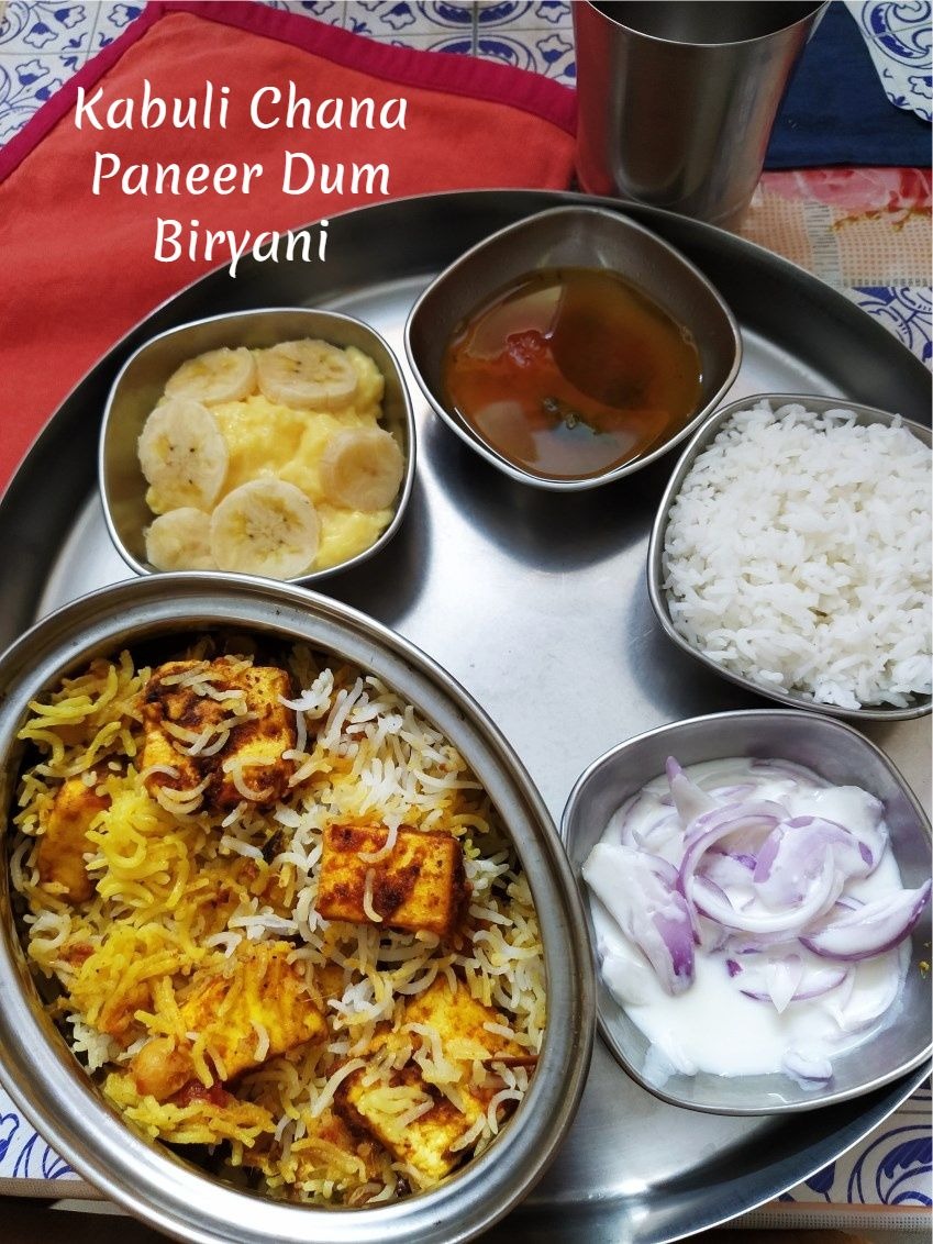 Kabuli Chana Paneer Dum Biryani