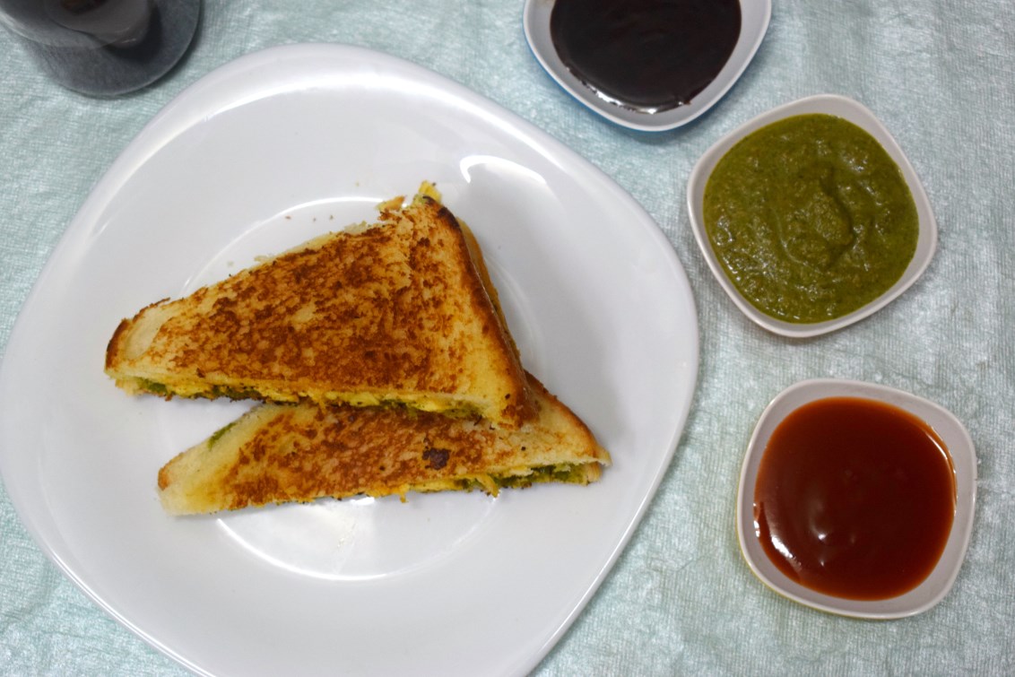 Pav Bhaji Paneer Stuffed Sandwich Pav Bhaji Paneer Stuffed Sandwich
