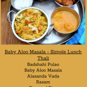 Baby Aloo Masala - Simple Lunch Thali