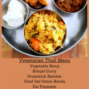 Brinjal Curry - Vegetarian Thali Menu