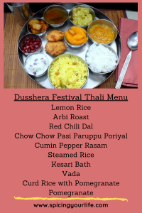 Dusshera Festival Thali