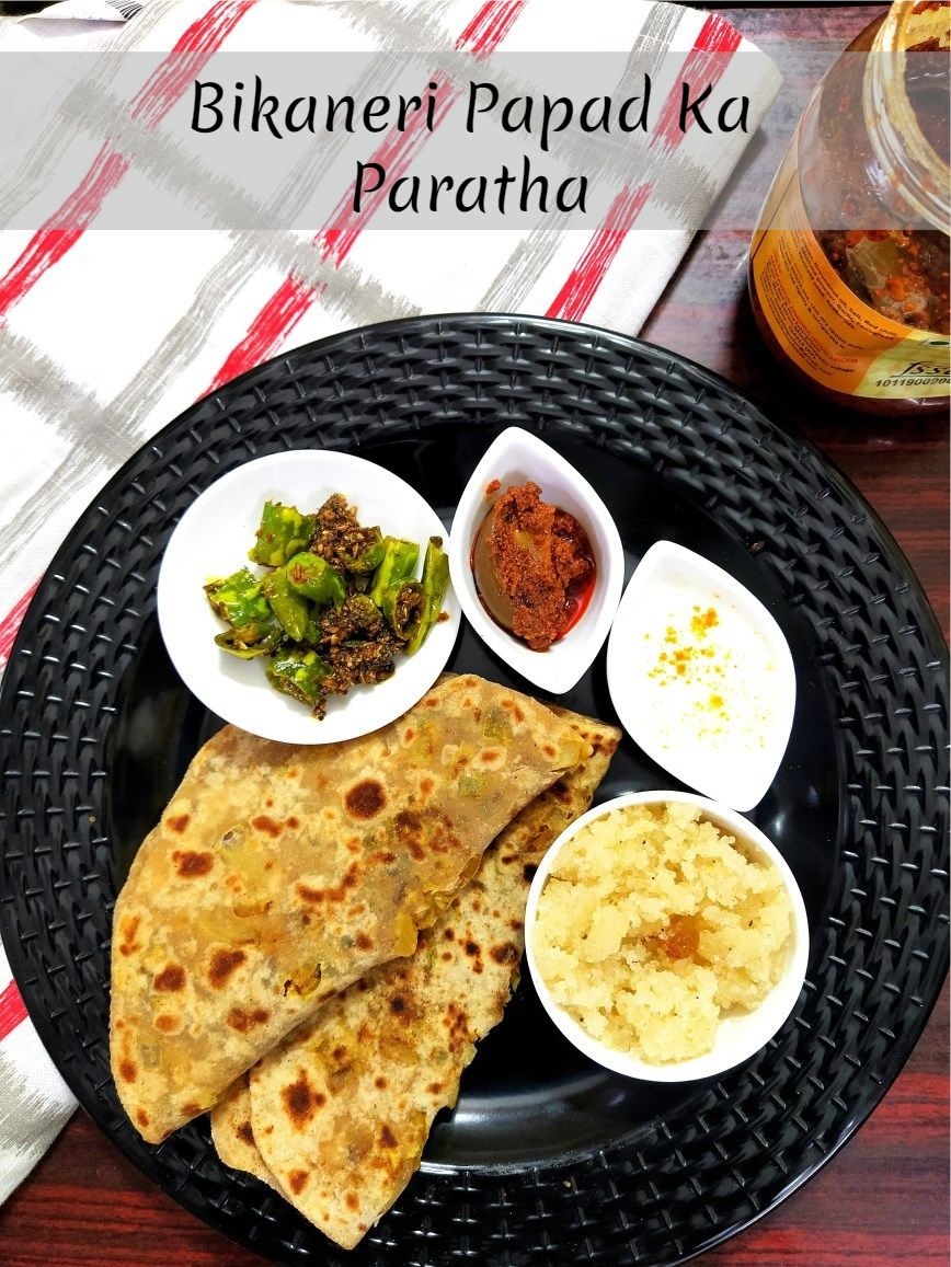 How to make Bikaneri Papad Ka Paratha