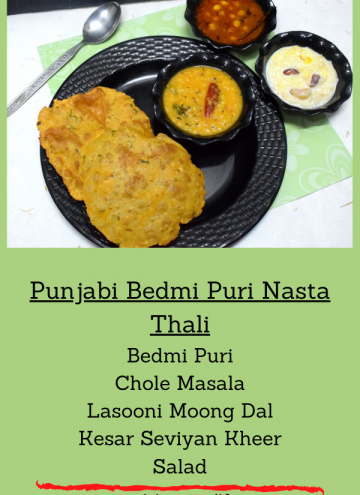 Punjabi Bedmi Puri Nasta Thali
