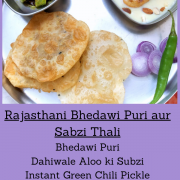 Rajasthani Bhedawi Puri aur Sabzi Thali