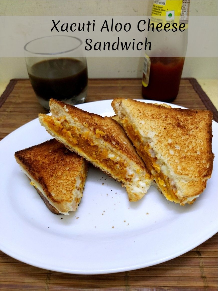 How to make Xacuti Aloo Cheese Sandwich