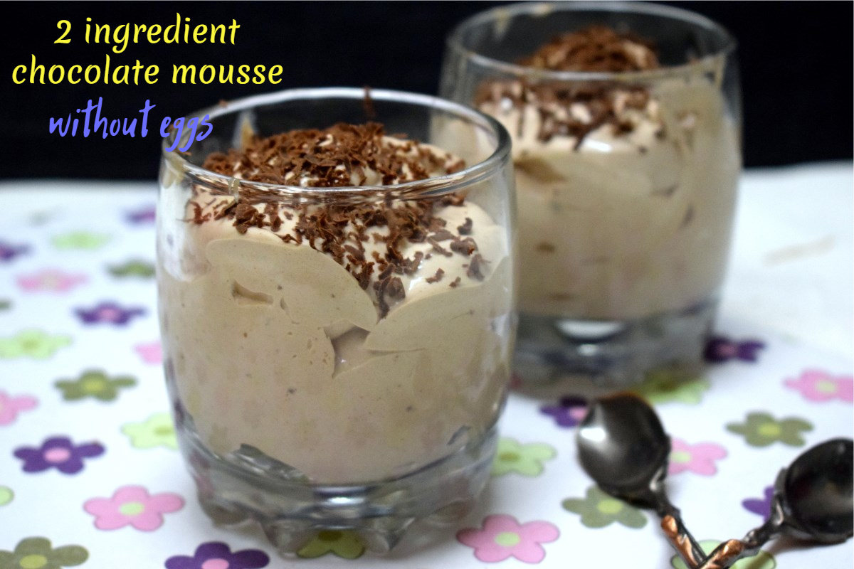 2 ingredient chocolate mousse without eggs