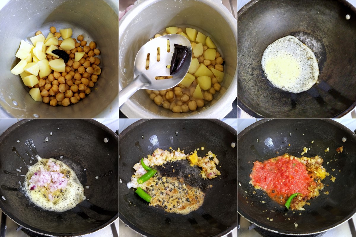 How to make Aloo Chole Subzi 1