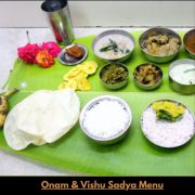 Onam & Vishu Sadya Menu