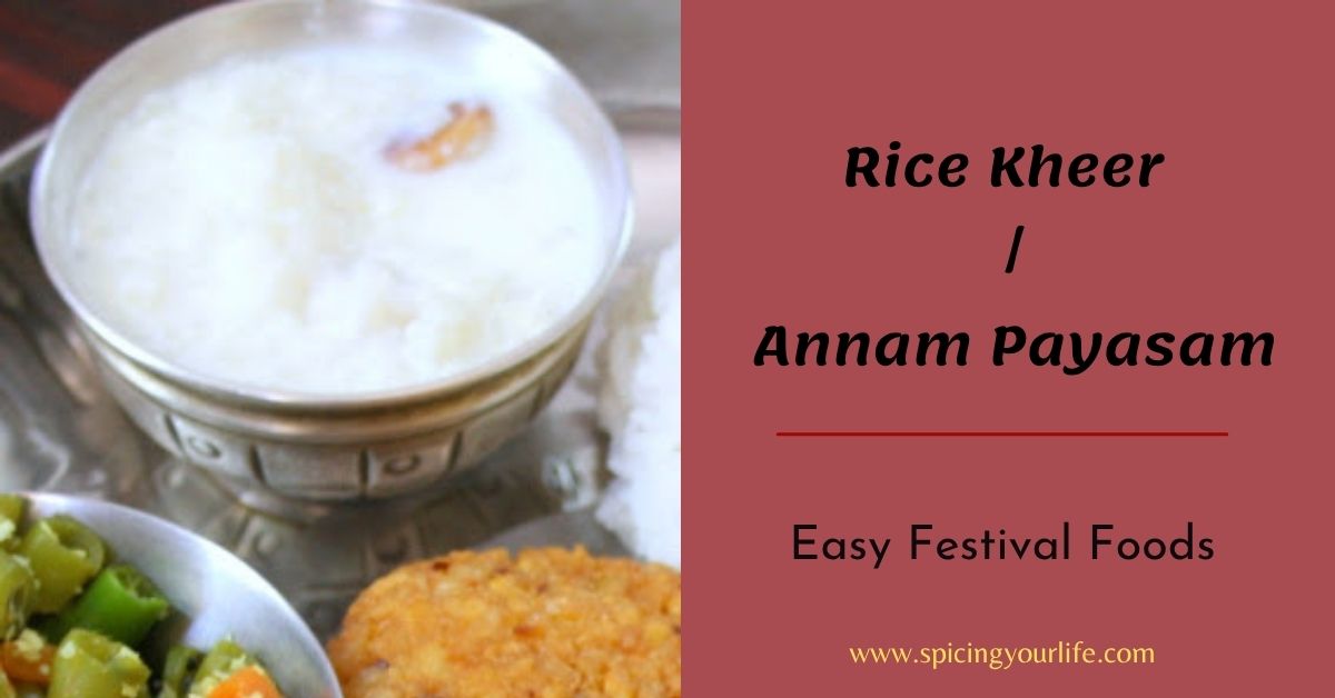 Rice Kheer - Easy Festival Foods
